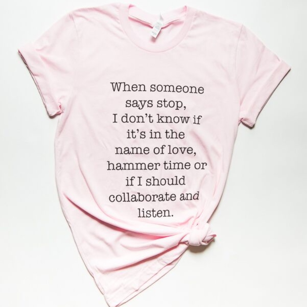 Pink 90's Lyric Graphic Tee